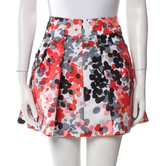 RED VALENTINO Women’s Multicolor Floral Mini Skirt Size IT 48 (US 12) NWOT - Picture 1 of 3